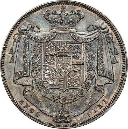Реверс монеты - 1 крона 1831 года WW - цена серебряной монеты - Великобритания, Вильгельм IV