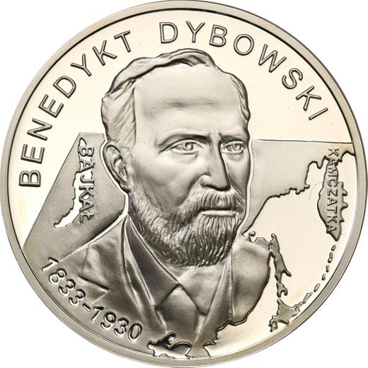 Reverso 10 eslotis 2010 MW ET "Benedykt Dybowski" - valor de la moneda de plata - Polonia, República moderna