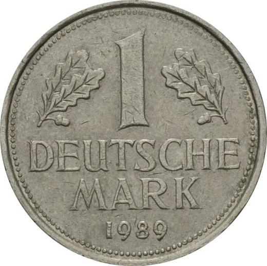 Аверс монеты - 1 марка 1989 года F - цена  монеты - Германия, ФРГ