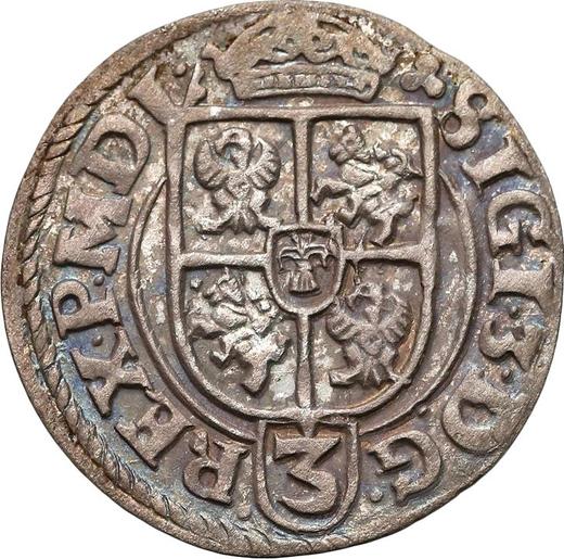 Реверс монеты - Полторак 1614 года "Быдгощский монетный двор" - цена серебряной монеты - Польша, Сигизмунд III Ваза