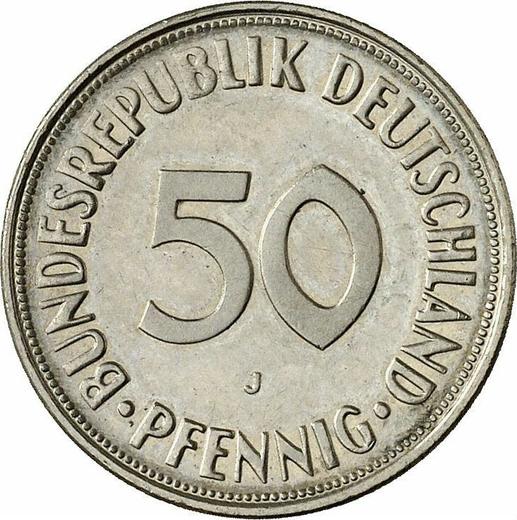 Аверс монеты - 50 пфеннигов 1973 года J - цена  монеты - Германия, ФРГ