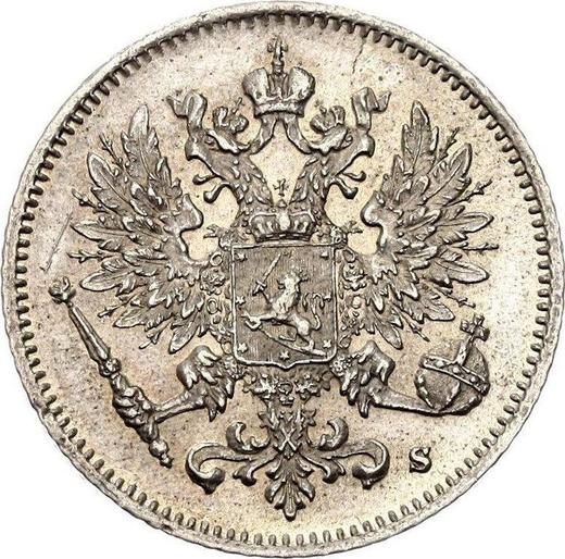 Аверс монеты - 25 пенни 1915 года S - цена серебряной монеты - Финляндия, Великое княжество