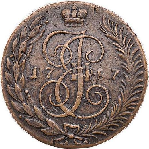 Reverso 5 kopeks 1787 ТМ "Ceca de Táurida" - valor de la moneda  - Rusia, Catalina II