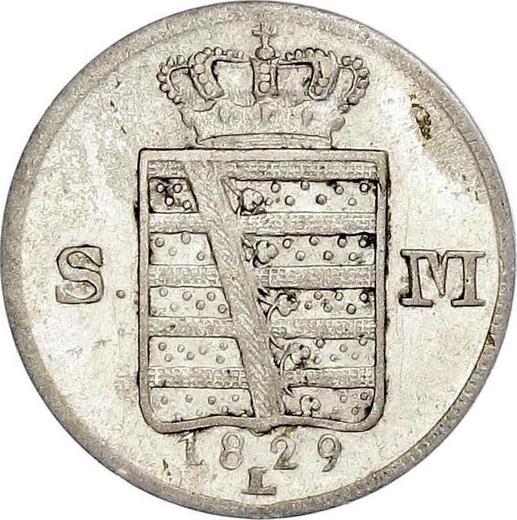 Anverso 3 kreuzers 1829 L - valor de la moneda de plata - Sajonia-Meiningen, Bernardo II