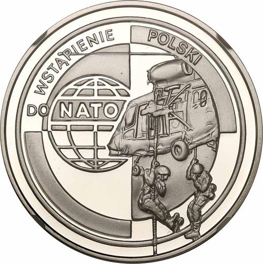 Реверс монеты - 10 злотых 1999 года MW "Вступление Польши в НАТО" - цена серебряной монеты - Польша, III Республика после деноминации