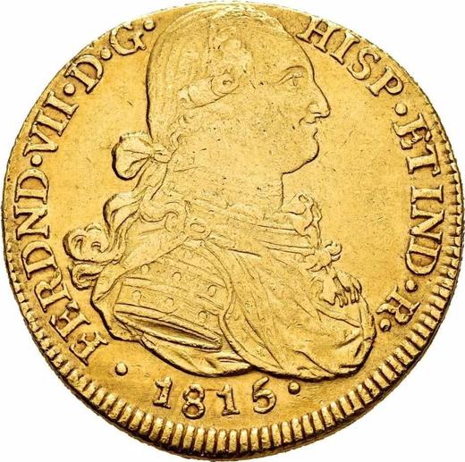 Anverso 8 escudos 1815 NR JF - valor de la moneda de oro - Colombia, Fernando VII