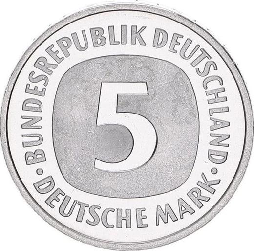 Anverso 5 marcos 1976 F - valor de la moneda  - Alemania, RFA