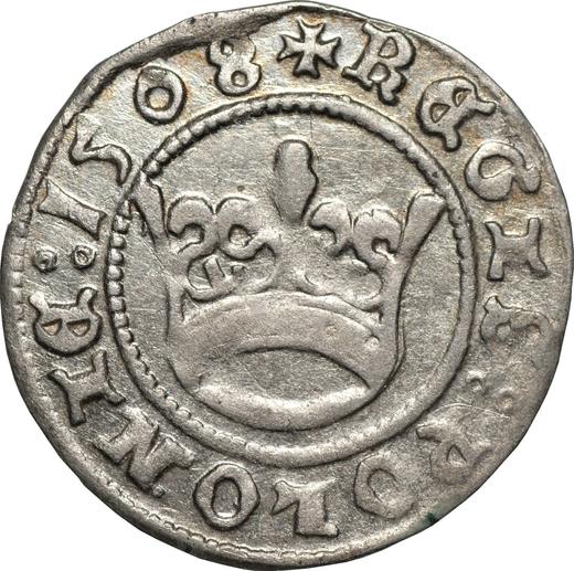 Awers monety - Półgrosz 1508 - cena srebrnej monety - Polska, Zygmunt I Stary