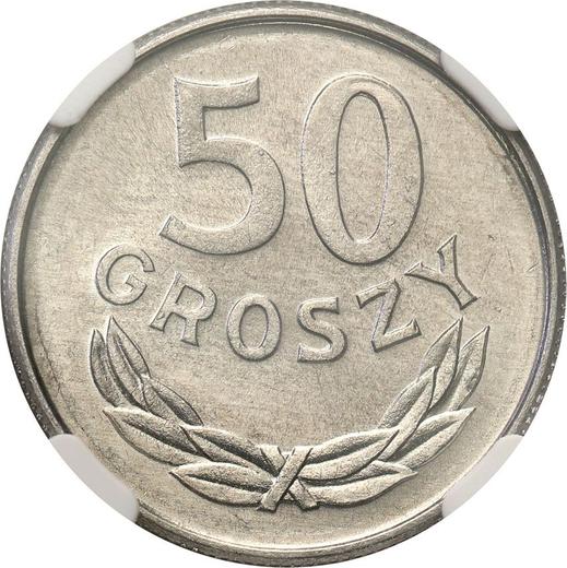 Реверс монеты - 50 грошей 1987 года MW - цена  монеты - Польша, Народная Республика