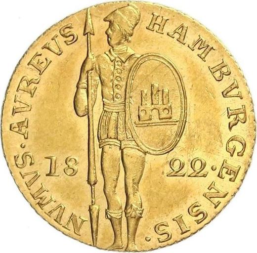 Awers monety - Dukat 1822 - cena  monety - Hamburg, Wolne Miasto