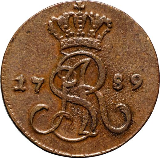 Аверс монеты - 1 грош 1789 года EB - цена  монеты - Польша, Станислав II Август