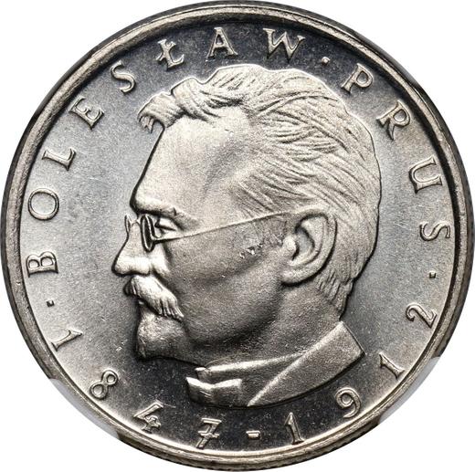 Reverso 10 eslotis 1984 MW "Centenario de la muerte de Bolesław Prus" - valor de la moneda  - Polonia, República Popular