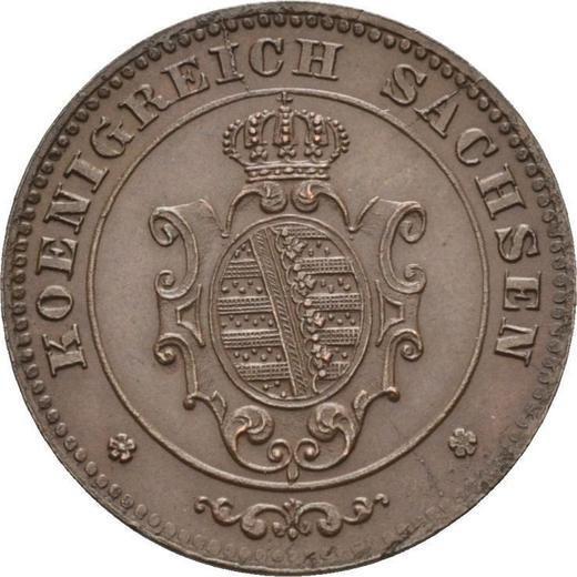 Аверс монеты - 1 пфенниг 1871 года B - цена  монеты - Саксония-Альбертина, Иоганн