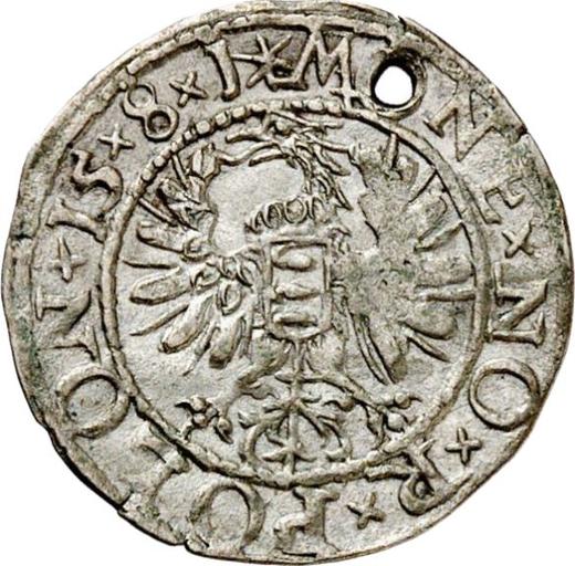 Реверс монеты - Полугрош (1/2 гроша) 1581 года - цена серебряной монеты - Польша, Стефан Баторий