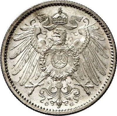 Reverso 1 marco 1906 G "Tipo 1891-1916" - valor de la moneda de plata - Alemania, Imperio alemán