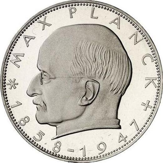 Anverso 2 marcos 1957 J "Max Planck" - valor de la moneda  - Alemania, RFA