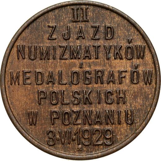 Avers Probe 5 Groszy 1929 "Kongress der numismatiker" - Münze Wert - Polen, II Republik Polen