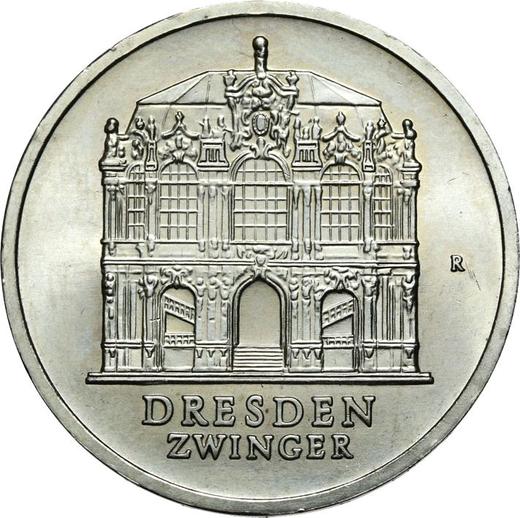 Anverso 5 marcos 1985 A "Zwinger" - valor de la moneda  - Alemania, República Democrática Alemana (RDA)