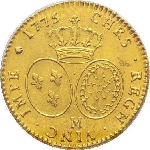 Rewers monety - Podwójny Louis d'Or 1775 M Tuluza - cena złotej monety - Francja, Ludwik XVI