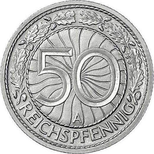 Reverso 50 Reichspfennigs 1927 A - valor de la moneda  - Alemania, República de Weimar