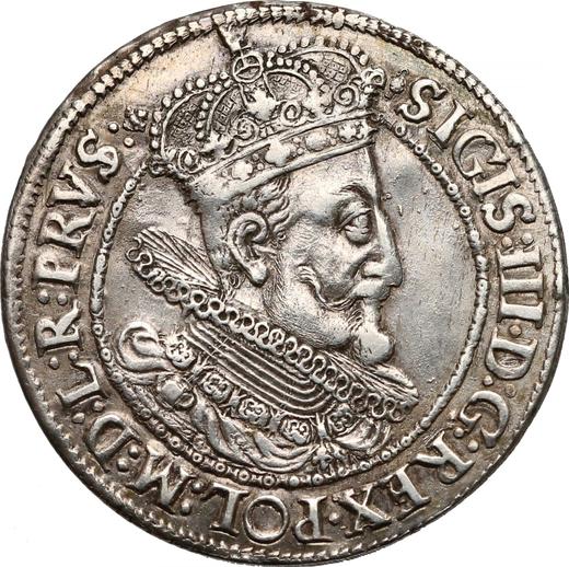 Аверс монеты - Орт (18 грошей) 1616 года SA "Гданьск" - цена серебряной монеты - Польша, Сигизмунд III Ваза