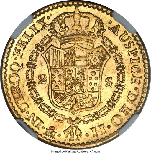 Реверс монеты - 2 эскудо 1818 года Mo JJ - цена золотой монеты - Мексика, Фердинанд VII
