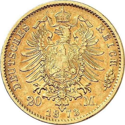 Реверс монеты - 20 марок 1873 года G "Баден" - цена золотой монеты - Германия, Германская Империя
