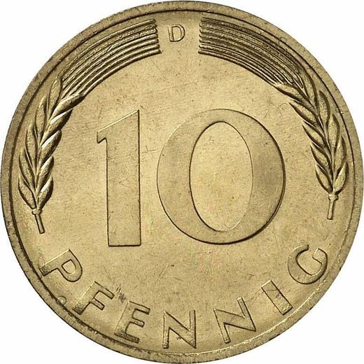 Anverso 10 Pfennige 1970 D - valor de la moneda  - Alemania, RFA