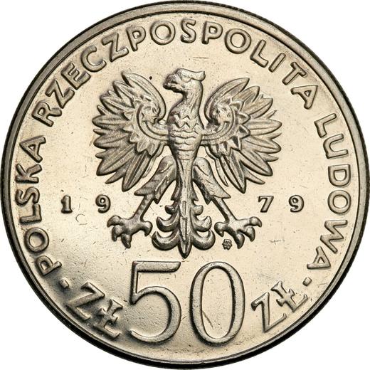 Obverse Pattern 50 Zlotych 1979 MW "Mieszko I" Nickel -  Coin Value - Poland, Peoples Republic