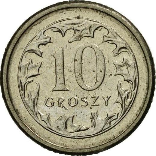 Реверс монеты - 10 грошей 2002 года MW - цена  монеты - Польша, III Республика после деноминации