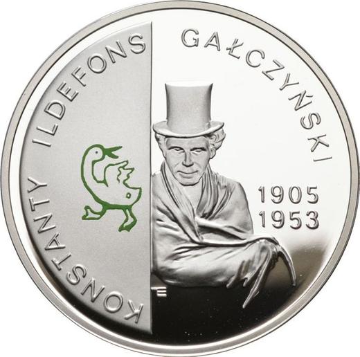 Reverso 10 eslotis 2005 MW ET "100 aniversario de Konstanty Ildefons Gałczyński" - valor de la moneda de plata - Polonia, República moderna