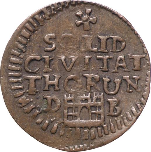 Rewers monety - Szeląg 1761 DB "Toruński" - cena  monety - Polska, August III