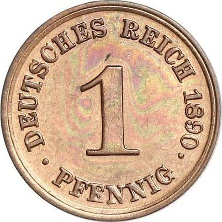 Anverso 1 Pfennig 1890 D "Tipo 1890-1916" - valor de la moneda  - Alemania, Imperio alemán
