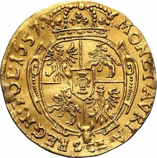 Rewers monety - Dwudukat 1657 IT SCH - cena złotej monety - Polska, Jan II Kazimierz