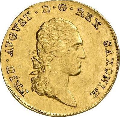 Аверс монеты - Дукат 1807 года S.G.H. - цена золотой монеты - Саксония-Альбертина, Фридрих Август I