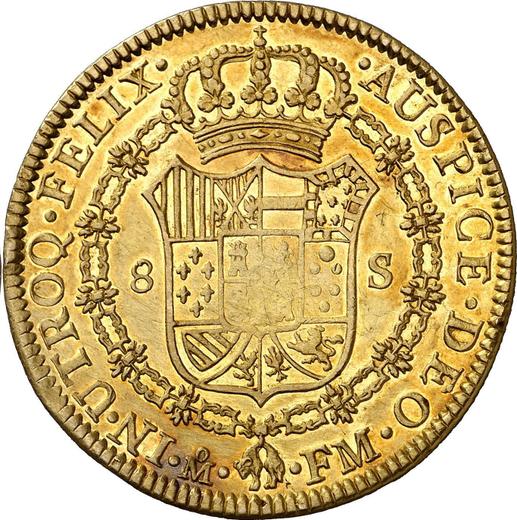 Реверс монеты - 8 эскудо 1797 года Mo FM - цена золотой монеты - Мексика, Карл IV