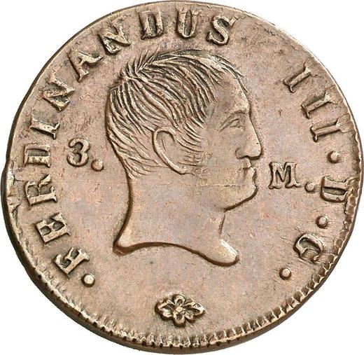 Аверс монеты - 3 мараведи 1833 года PP - цена  монеты - Испания, Фердинанд VII