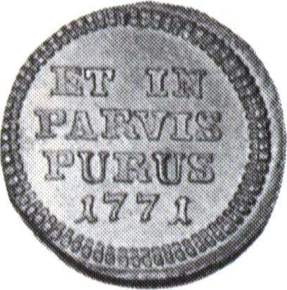 Реверс монеты - 1 грош 1771 года - цена  монеты - Польша, Станислав II Август