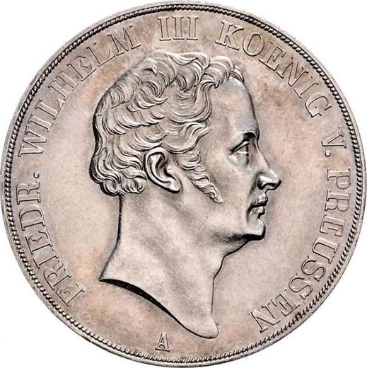 Awers monety - Dwutalar 1839 A - cena srebrnej monety - Prusy, Fryderyk Wilhelm III