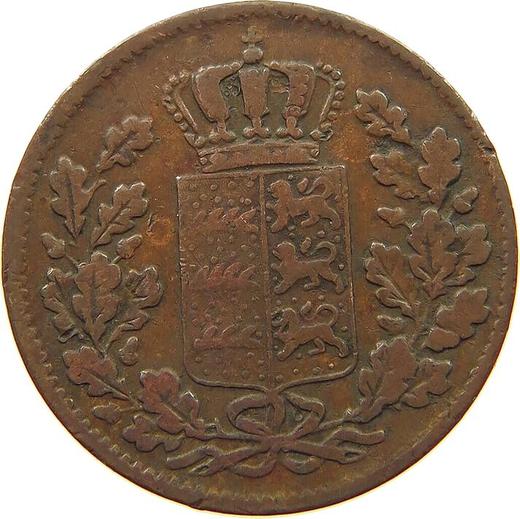 Awers monety - 1/2 krajcara 1844 "Typ 1840-1856" - cena  monety - Wirtembergia, Wilhelm I