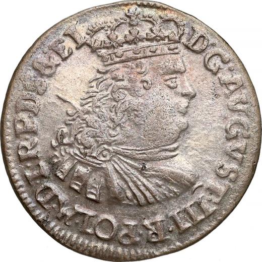 Аверс монеты - Шестак (6 грошей) 1763 года "Торуньский" - цена серебряной монеты - Польша, Август III