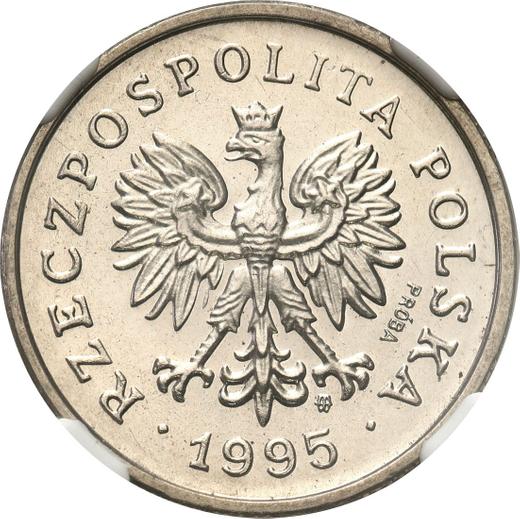 Аверс монеты - Пробные 1 злотый 1995 года Медно-никель - цена  монеты - Польша, III Республика после деноминации