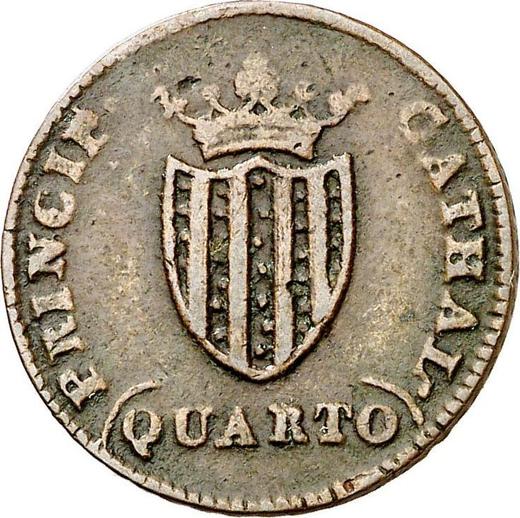 Rewers monety - 1 cuarto 1813 "Katalonia" Nominał z ramką - cena  monety - Hiszpania, Ferdynand VII