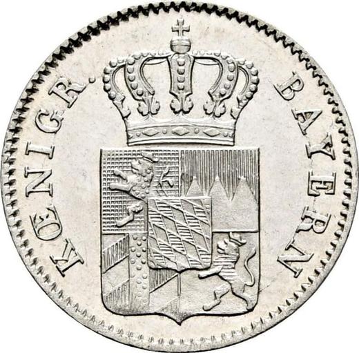 Аверс монеты - 3 крейцера 1844 года - цена серебряной монеты - Бавария, Людвиг I