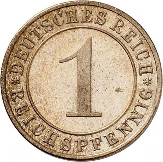 Аверс монеты - 1 рейхспфенниг 1935 года G - цена  монеты - Германия, Bеймарская республика