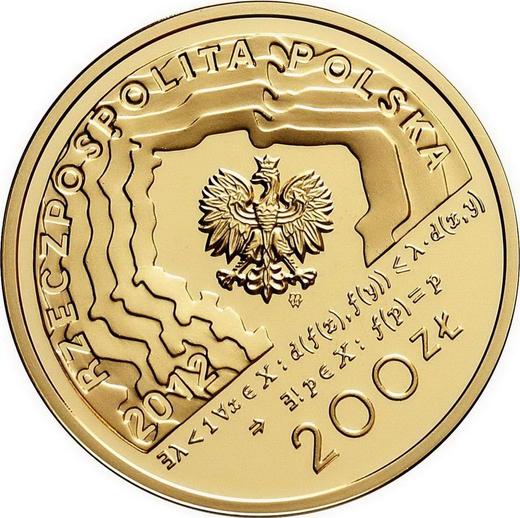 Аверс монеты - 200 злотых 2012 года MW RK "120 лет со дня рождения Стефана Банаха" - цена золотой монеты - Польша, III Республика после деноминации