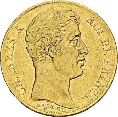 Аверс монеты - 20 франков 1826 года W "Тип 1825-1830" Лилль - цена золотой монеты - Франция, Карл X