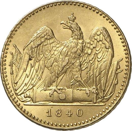 Реверс монеты - Фридрихсдор 1840 года A - цена золотой монеты - Пруссия, Фридрих Вильгельм III