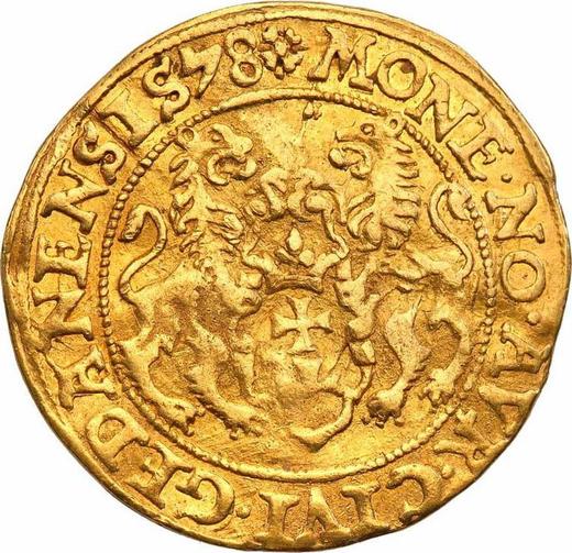 Rewers monety - Dukat 1578 "Gdańsk" - cena złotej monety - Polska, Stefan Batory