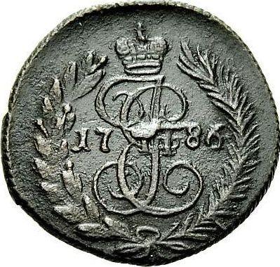 Реверс монеты - Полушка 1786 года КМ - цена  монеты - Россия, Екатерина II
